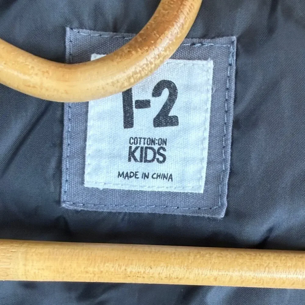 Cotton On Cleo Teddy Kids Black and Purple Jacket size 1-2